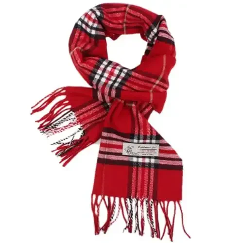 TZ Promise Tartan Plaid CasModazoneere Feel Classic Soft Luxurious Winter Scarf For Men Women - MODAZONE (1)