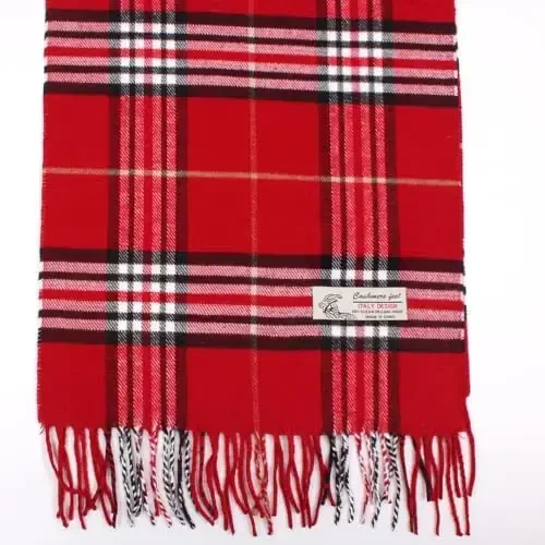 TZ Promise Tartan Plaid CasModazoneere Feel Classic Soft Luxurious Winter Scarf For Men Women - 4