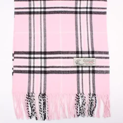 TZ Promise Tartan Plaid CasModazoneere Feel Classic Soft Luxurious Winter Scarf For Men Women - 4