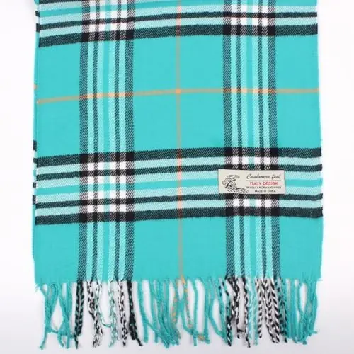 TZ Promise Tartan Plaid CasModazoneere Feel Classic Soft Luxurious Winter Scarf For Men Women - 4