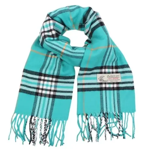 TZ Promise Tartan Plaid CasModazoneere Feel Classic Soft Luxurious Winter Scarf For Men Women 