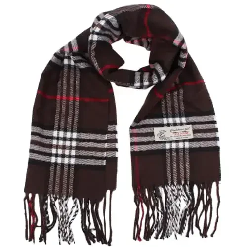 TZ Promise Tartan Plaid CasModazoneere Feel Classic Soft Luxurious Winter Scarf For Men Women - MODAZONE