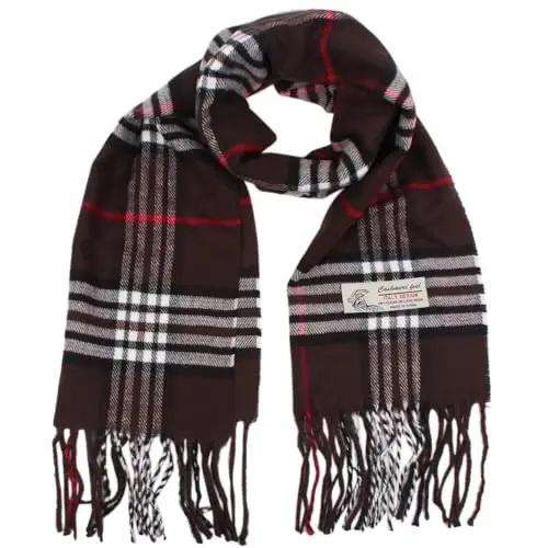 TZ Promise Tartan Plaid CasModazoneere Feel Classic Soft Luxurious Winter Scarf For Men Women - 1