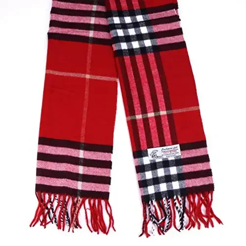 TZ Promise Tartan Plaid CasModazoneere Feel Classic Soft Luxurious Winter Scarf For Men Women - MODAZONE (1)