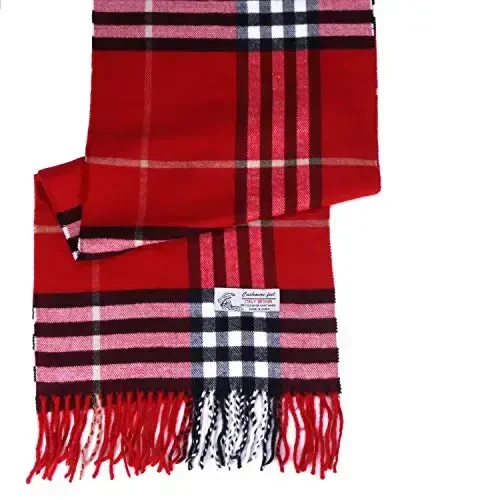 TZ Promise Tartan Plaid CasModazoneere Feel Classic Soft Luxurious Winter Scarf For Men Women - 3