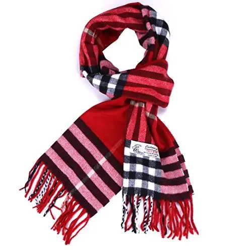 TZ Promise Tartan Plaid CasModazoneere Feel Classic Soft Luxurious Winter Scarf For Men Women - 1