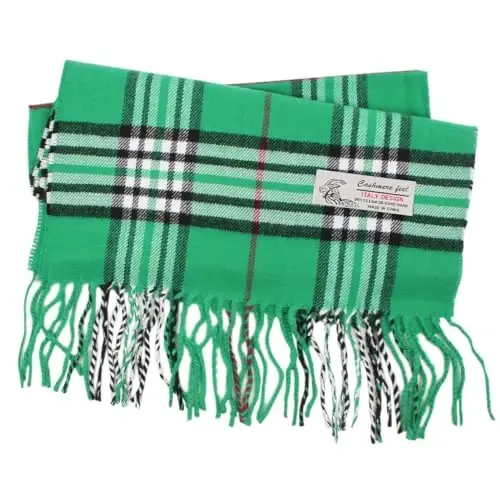 TZ Promise Tartan Plaid CasModazoneere Feel Classic Soft Luxurious Winter Scarf For Men Women - 3