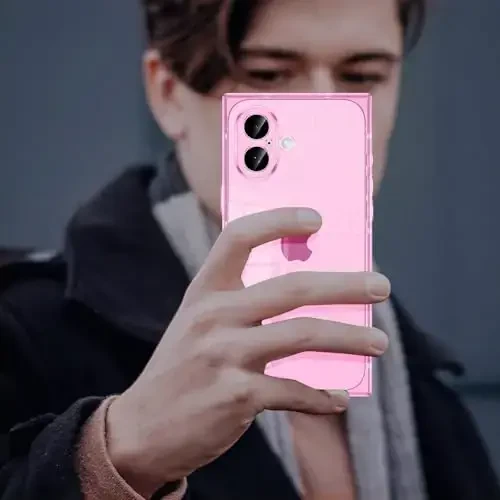 Tzomsze Case Compatible with iPhone 17 Clear Case,Camera Protection,Reinforced Corners TPU Slim Shockproof Case Cover for Women Girls 6.3 inch-Transparent Pink - 7