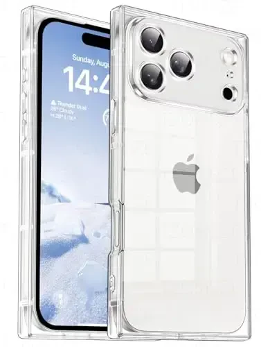 Tzomsze Case Compatible with iPhone 17 Pro Clear Case,Camera Protection,Reinforced Corners TPU Slim Shockproof Case Cover for Women Girls 6.3 inch-Clear - 14