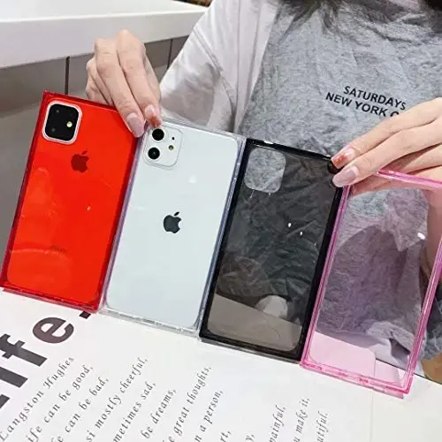 Tzomsze Case for iPhone 11,Clear iPhone 11 Cases Reinforced Corners TPU Cushion,Crystal Clear Slim Cover Shock Absorption TPU Silicone Case for iPhone 11 6.1 inch (2019)-Pink - 2