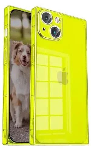 Tzomsze Case iPhone 15 Plus bilan mos keladi, tiniq, kamera himoyasi, burchaklari kuchaytirilgan TPU yostig'i, ingichka silikon zarbaga chidamli g'ilof ayollar qizlar uchun 6,7 dyuym-Kristalli yashil - TZOMSZE