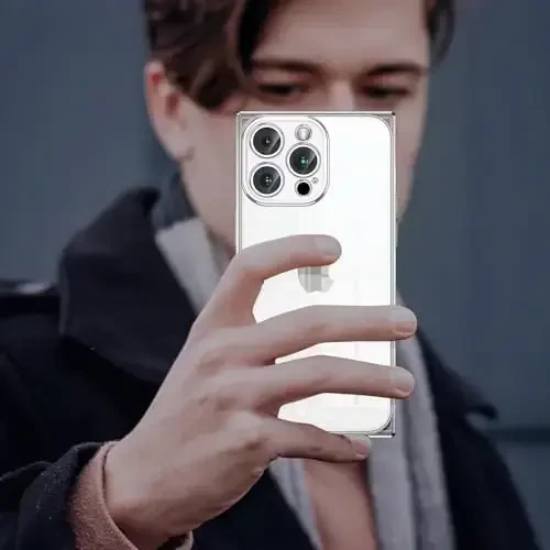 Tzomsze Case iPhone 16 Pro Max bilan mos keladi, Shaffof G'ilof, Kamera himoyasi, Burchaklari kuchaytirilgan TPU Yupqa zarbaga chidamli G'ilof Ayollar Qizlar uchun 6.9 dyuym-Shaffof - 7