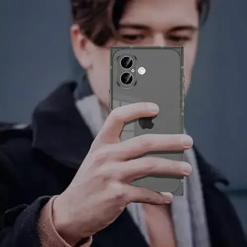 Tzomsze Case iPhone 17 bilan mos keladi, Shaffof G'ilof, Kamera himoyasi, Kuchaytirilgan burchaklar TPU Yupqa zarbga chidamli G'ilof Ayollar uchun Qizlar 6,3 dyuym-Shaffof Qora - 7