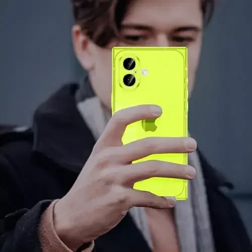 Tzomsze Case iPhone 17 bilan mos keladi, tiniq gʻilof, kamera himoyasi, mustahkamlangan burchaklar TPU yupqa zarbaga chidamli gʻilof ayollar qizlar uchun 6,3 dyuym-shaffof neon yashil - 7