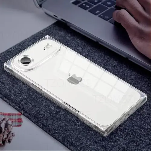 Tzomsze Case iPhone Air Clear Case bilan mos keladi, Kamera himoyasi, burchaklari kuchaytirilgan TPU Yupqa zarbaga chidamli g'ilof ayollar qizlar uchun 6,5 dyuym - Shaffof - 6