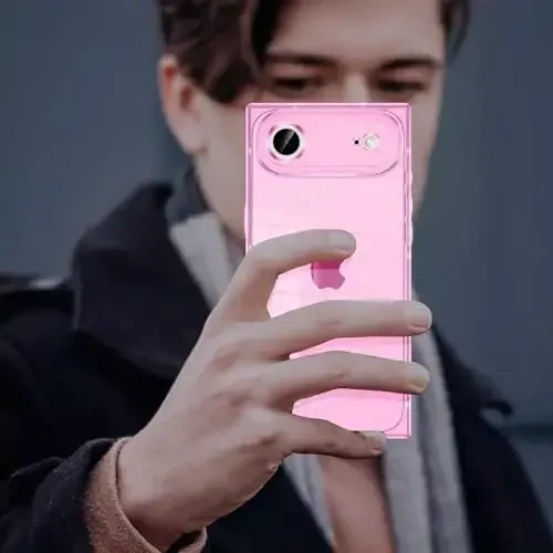 Tzomsze Case iPhone bilan mos keladi Air Clear Case, Kamera himoyasi, Kuchaytirilgan burchaklar TPU Yupqa zarbga chidamli g'ilof ayollar qizlar uchun 6,5 dyuym - Shaffof pushti - 7