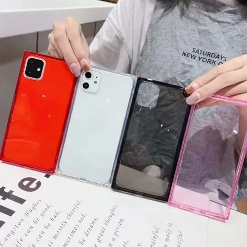 Tzomsze iPhone 11 uchun g'ilof, shaffof iPhone 11 g'iloflari mustahkamlangan burchaklar TPU yostig'i, billur tiniq ingichka qopqoq zarbani yutuvchi TPU silikon g'ilof iPhone 11 6,1 dyuym (2019)-Qora - 2