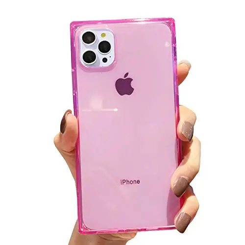 Tzomsze iPhone 12 Kılıfı, Şeffaf iPhone 12 Kılıfları Güçlendirilmiş Köşeler TPU Yastık, Kristal Şeffaf İnce Kapak Şok Emme TPU Silikon Kılıf 