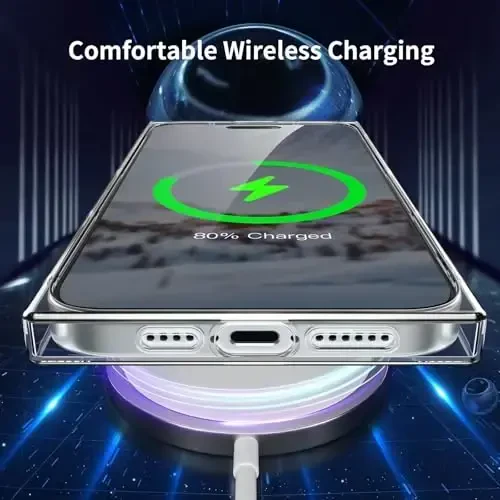 Tzomsze iPhone 15 Plus uchun g'ilof, shaffof, kamera himoyasi va mustahkamlangan burchaklar TPU yostig'i, ayollar qizlar uchun nozik silikon zarbga chidamli g'ilof 6,7 dyuym-Kristalli shaffof - 2