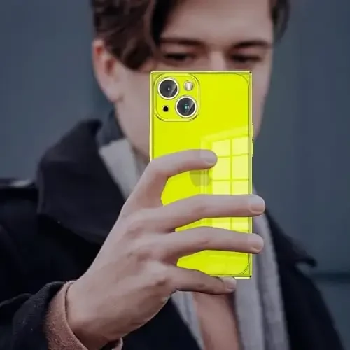 Tzomsze iPhone 16 Plus uchun mos keladigan shaffof g‘ilof, kamera himoyasi, burchaklari mustahkamlangan TPU yupqa zarbga chidamli g‘ilof, ayollar qizlar uchun 6,7 dyuym - Shaffof Neon Yashil - 6