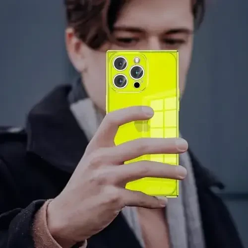 Tzomsze iPhone 16 Pro uchun shaffof g'ilof, kamera himoyasi va mustahkamlangan burchakli TPU nozik zarbga chidamli g'ilof ayollar qizlar uchun 6,3 dyuym - Neon - 7
