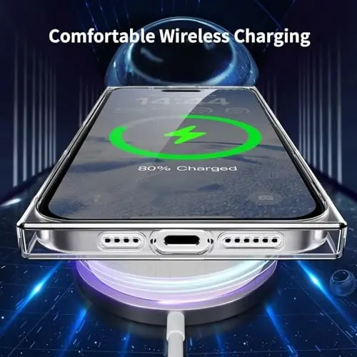 Tzomsze iPhone 17 Pro Max ile Uyumlu Şeffaf Kılıf, Kamera Koruması, Güçlendirilmiş Köşeler TPU İnce Darbeye Dayanıklı Kılıf Kapak Kadınlar Kızlar için 6.9 inç-Şeffaf - 11