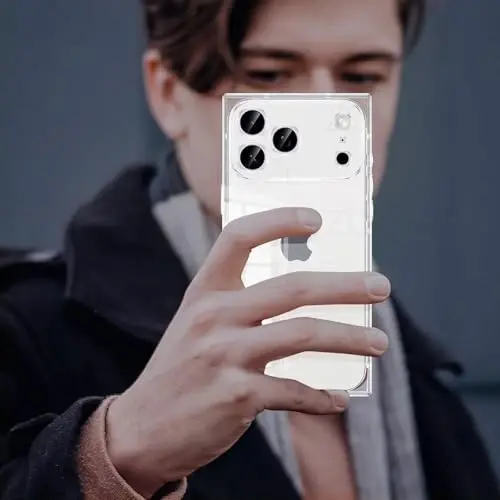 Tzomsze Case Compatible with iPhone 17 Pro Max Clear Case,Camera Protection,Reinforced Corners TPU Slim Shockproof Case Cover for Women Girls 6.9 inch-Clear - 7