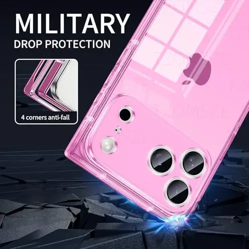 Tzomsze Pink Case for iPhone 18 Pro Max/iPhone 17 Pro Max 6.9