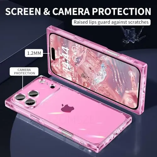 Tzomsze Pink Case for iPhone 18 Pro/iPhone 17 Pro 6.3
