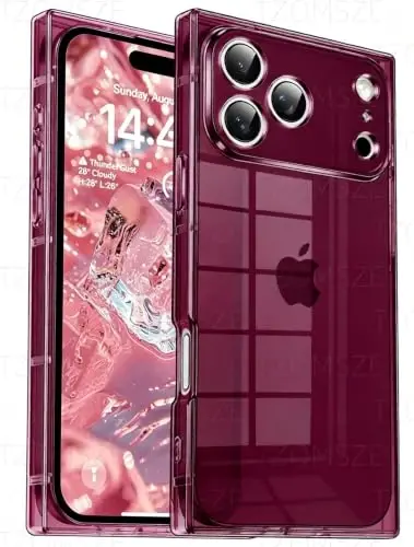 Tzomsze Purple Case for iPhone 18 Pro/iPhone 17 Pro 6.3