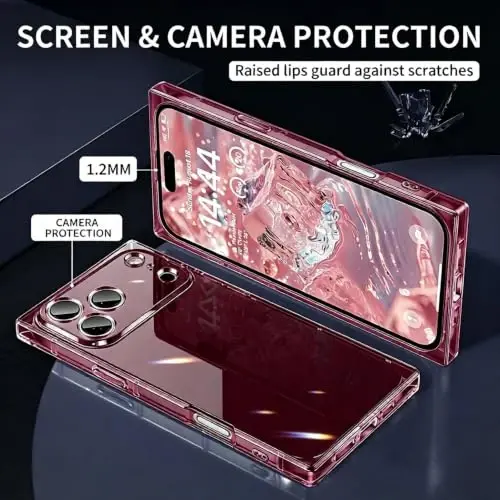 Tzomsze Purple Case for iPhone 18 Pro/iPhone 17 Pro 6.3
