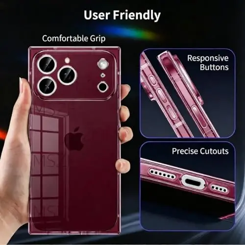 Tzomsze Purple Case for iPhone 18 Pro/iPhone 17 Pro 6.3