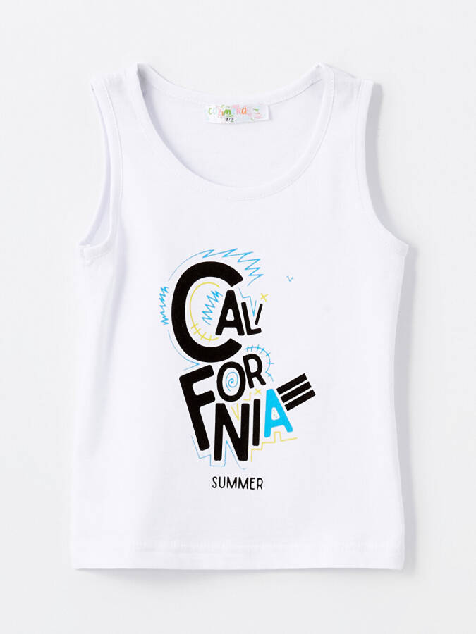 U Neck Printed Baby Boy Tank Top - 4