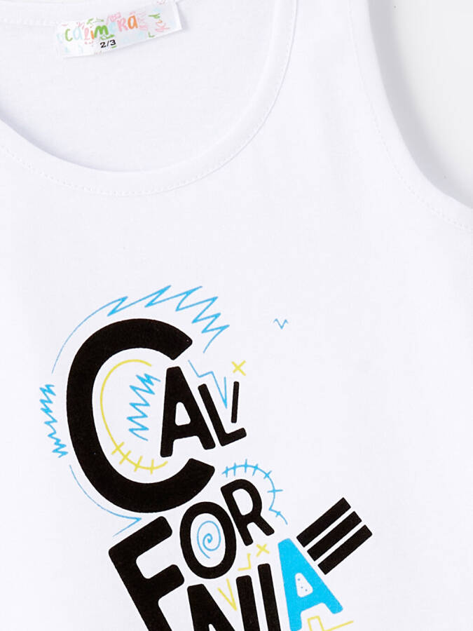 U Neck Printed Baby Boy Tank Top - 2