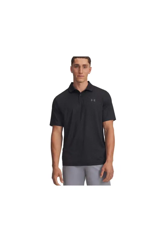 Ua Matchplay Printed Polo Erkek Günlük Ceket Siyah-P0LUA - 1