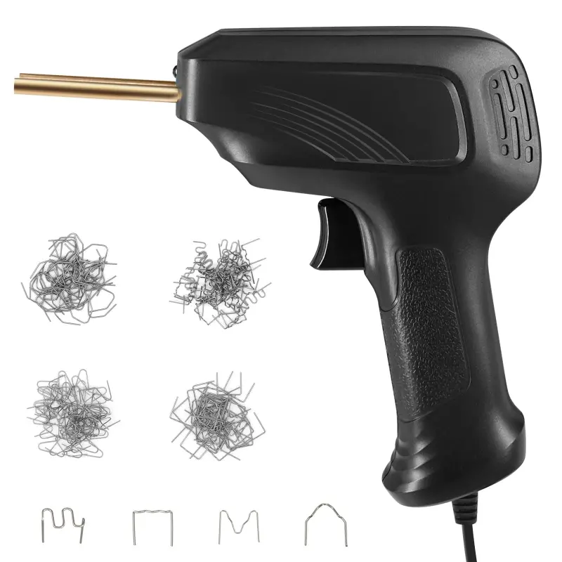 Uanit Plastic Welding Gun 110V Welder Kit For Bumper 50W Hot Stapler 4 Types Staples Repairing Crack Machine Car Bumper - 1