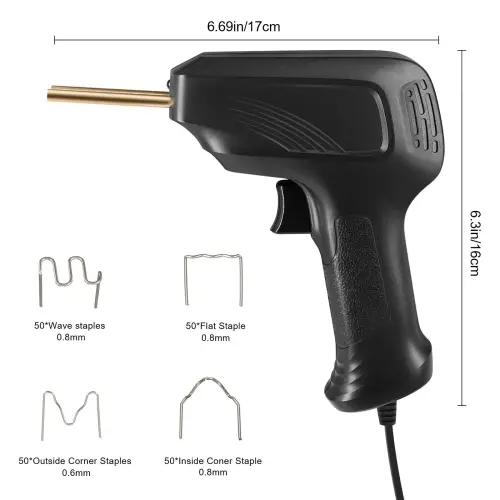 Uanit Plastic Welding Gun 110V Welder Kit For Bumper 50W Hot Stapler 4 Types Staples Repairing Crack Machine Car Bumper - 4