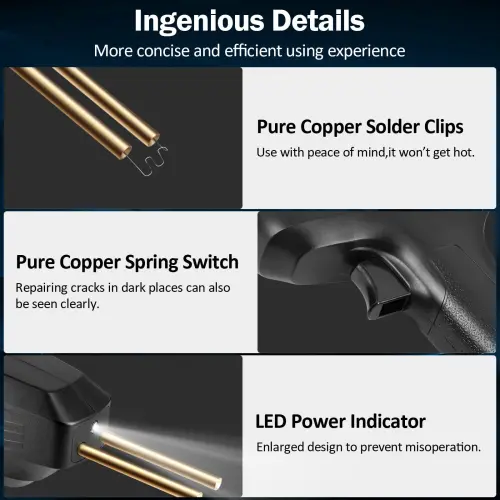 Uanit Plastic Welding Gun 110V Welder Kit For Bumper 50W Hot Stapler 4 Types Staples Repairing Crack Machine Car Bumper - 9