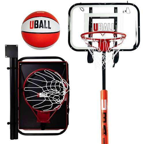 UBALL Lite | Ultra Taşınabilir Açık Hava Basketbol Potası | Plajda, Çimde, Araba Bagajında Oyna | Dakikalar İçinde Kurulum | Yükseklik Ayarlanabilir Tam Boyutlu Çember | Çocuklar ve Yetişkinler İçin Bahçe Oyunu | Oyun Topu Dahil - 7