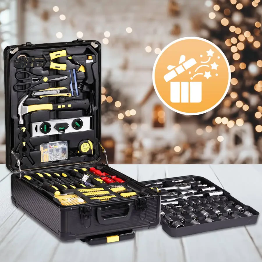 UBesGoo 799 Pcs Tool Set, Household Repair Hand Tool Kit, Mechanics Tool Kit, with Trolley Case, Black - 2