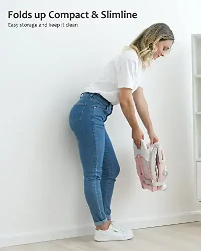 UBRAVOO Olib O'tiradigan Stol uchun Kreslo, Yechiladigan Patnis va Yostiqli, 3in1 Portativ Kichkintoy O'rindigi, Chaqaloqlar va Kichkintoylar uchun 4 Balandlikda Sozlanuvchi Sayohat uchun Yuqori Kreslo - 5