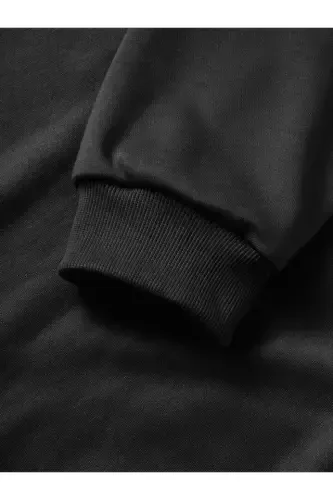 Uch iplik kapshonli 10-noyabrga maxsus svitshot - qora - 3