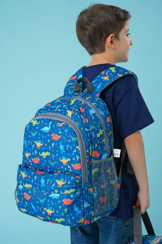 Uchlik Maktab Sumkasi Dinozavr 3 Talik Sumka To'plami-Dinozavr - 2