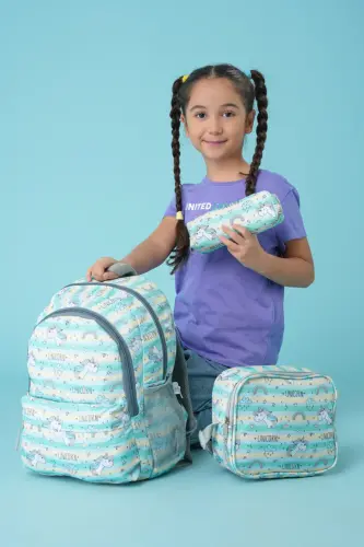 Uchlik Maktab Sumkasi Plcan2079 322 Unicorn Yashil-Unicorn Yashil 