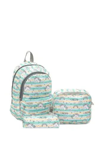 Uchlik Maktab Sumkasi Plcan2079 322 Unicorn Yashil-Unicorn Yashil - 4