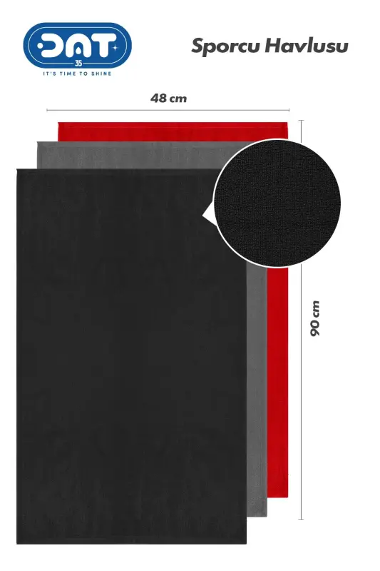 Uchlik Sportchi Sochig'i Microfiber Gym Fitness Boks Yugurish Tennis Antibakterial Sport Sochig'i 48x90sm-Qizil - 13