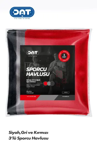 Uchlik Sportchi Sochig'i Microfiber Gym Fitness Boks Yugurish Tennis Antibakterial Sport Sochig'i 48x90sm-Qizil 