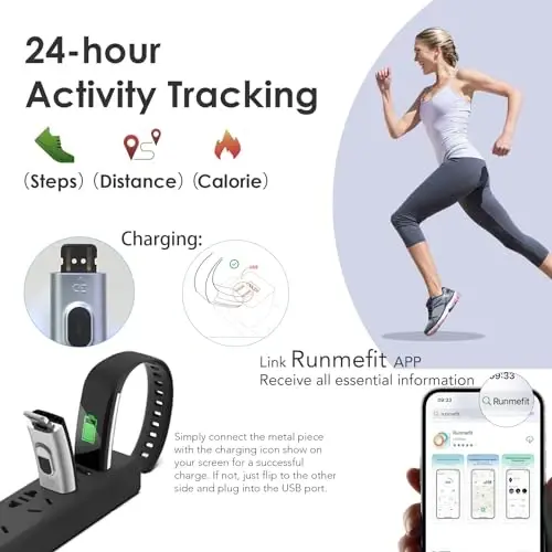 threesheep Fitness Tracker for Men and Women,Fitness Watch Waterproof with Activity Tracker and Sleep Monitor,Smart Watch for Android and iOS Phones (Pinkcolor - FITNESS (1)