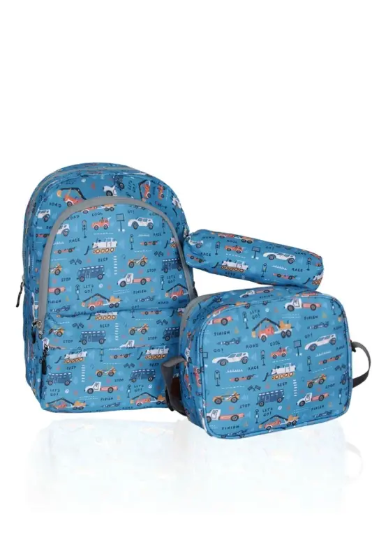 Üçlü Okul Çanta Seti Plcan2079 304-Çekici - 1