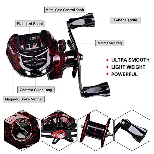 Удилище и катушка для рыбалки, 6.9ft карбоновое телескопическое удилище с катушками для спиннинга/бейтинг, набор снастей для ловли рыбы в море, пресной воде и на льду, набор удилищ - 5